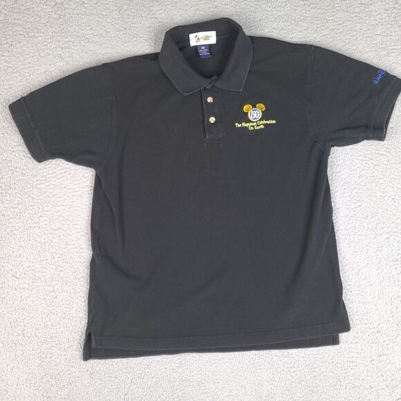 Walt Disney World Polo Shirt Adult Medium 50 Years Happiest Celebration On Earth - Picture 1 of 13